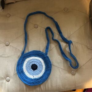Evil Eye Crochet Crossbody Purse Bag Unique